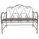 Banc Marcel 2 Places Banquette de Jardin Fauteuil 2 Personnes en Métal Marron 51x92x108cm