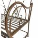 Banc Marcel 2 Places Banquette de Jardin Fauteuil 2 Personnes en Métal Marron 51x92x108cm