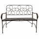 Banc Marguerite 2 Places Banquette de Jardin Fauteuil 2 Personnes en Métal Marron 51x91x112,5cm