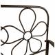 Banc Marguerite 2 Places Banquette de Jardin Fauteuil 2 Personnes en Métal Marron 51x91x112,5cm