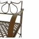 Banc Marguerite 2 Places Banquette de Jardin Fauteuil 2 Personnes en Métal Marron 51x91x112,5cm