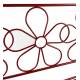 Banc Marguerite 2 Places Banquette de Jardin Fauteuil 2 Personnes en Métal Rouge 51x91x112,5cm