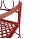 Banc Marguerite 2 Places Banquette de Jardin Fauteuil 2 Personnes en Métal Rouge 51x91x112,5cm