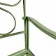 Banc Marguerite 2 Places Banquette de Jardin Fauteuil 2 Personnes en Métal Vert 51x91x112,5cm