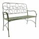 Banc Marguerite 2 Places Banquette de Jardin Fauteuil 2 Personnes en Métal Vert 51x91x112,5cm