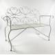 Banc Margharet 2 Places Banquette de Jardin Fauteuil 2 Personnes en Métal Blanc 51x99x136