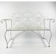 Banc Margharet 2 Places Banquette de Jardin Fauteuil 2 Personnes en Métal Blanc 51x99x136