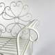 Banc Margharet 2 Places Banquette de Jardin Fauteuil 2 Personnes en Métal Blanc 51x99x136
