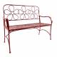 Banc Marguerite 2 Places Banquette de Jardin Fauteuil 2 Personnes en Métal Rouge 51x91x112,5cm