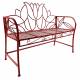 Banc Tulipe By HDT Banquette de Jardin Fauteuil 2 Personnes en Métal Rouge 51,5x89x109cm