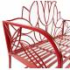 Banc Tulipe By HDT Banquette de Jardin Fauteuil 2 Personnes en Métal Rouge 51,5x89x109cm