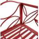 Banc Tulipe By HDT Banquette de Jardin Fauteuil 2 Personnes en Métal Rouge 51,5x89x109cm