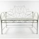 Banc Tulipe By HDT Banquette de Jardin Fauteuil 2 Personnes en Métal Blanc 51,5x89x109cm