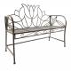 Banc Tulipe By HDT Banquette de Jardin Fauteuil 2 Personnes en Métal Marron 51,5x89x109cm