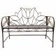 Banc Tulipe By HDT Banquette de Jardin Fauteuil 2 Personnes en Métal Marron 51,5x89x109cm