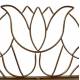 Banc Tulipe By HDT Banquette de Jardin Fauteuil 2 Personnes en Métal Marron 51,5x89x109cm