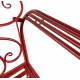 Banc Margharet 2 Places Banquette de Jardin Fauteuil 2 Personnes en Métal Rouge 51x99x136