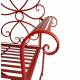 Banc Margharet 2 Places Banquette de Jardin Fauteuil 2 Personnes en Métal Rouge 51x99x136
