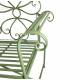 Banc Margharet 2 Places Banquette de Jardin Fauteuil 2 Personnes en Métal Vert 51x99x136