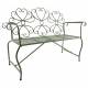 Banc Margharet 2 Places Banquette de Jardin Fauteuil 2 Personnes en Métal Vert 51x99x136