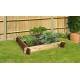 Carré Potager à Poser Bac de Plantation 4 Emplacements Jardinière en Bois Autoclave III 20x100x100cm