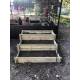 Carré Potager Escalier Bac de Plantation 3 Etages Jardinière en Bois Autoclave III 60x120x120cm