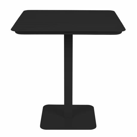 Table de Bistrot Vondel Noir Zuiver Table de Repas Carrée 2 Personnes Outdoor en Aluminium 71x71x75cm