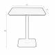 Table de Bistrot Vondel Noir Zuiver Table de Repas Carrée 2 Personnes Outdoor en Aluminium 71x71x75cm