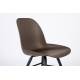 Lot de 2 Chaises en Marc de Café Albert Kuip Zuiver Assise de Table en Polypropylène et Bois 49x55x81,5cm