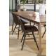 Lot de 2 Chaises en Marc de Café Albert Kuip Zuiver Assise de Table en Polypropylène et Bois 49x55x81,5cm