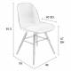 Lot de 2 Chaises en Marc de Café Albert Kuip Zuiver Assise de Table en Polypropylène et Bois 49x55x81,5cm