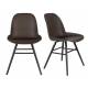Lot de 2 Chaises en Marc de Café Albert Kuip Zuiver Assise de Table en Polypropylène et Bois 49x55x81,5cm