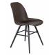 Lot de 2 Chaises en Marc de Café Albert Kuip Zuiver Assise de Table en Polypropylène et Bois 49x55x81,5cm