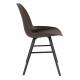 Lot de 2 Chaises en Marc de Café Albert Kuip Zuiver Assise de Table en Polypropylène et Bois 49x55x81,5cm