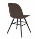 Lot de 2 Chaises en Marc de Café Albert Kuip Zuiver Assise de Table en Polypropylène et Bois 49x55x81,5cm