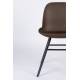 Lot de 2 Chaises en Marc de Café Albert Kuip Zuiver Assise de Table en Polypropylène et Bois 49x55x81,5cm