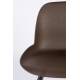 Lot de 2 Chaises en Marc de Café Albert Kuip Zuiver Assise de Table en Polypropylène et Bois 49x55x81,5cm
