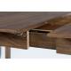 Table à Manger Glimps Zuiver Table de Repas Extensible Bois Couleur Noyer 76x80x120-162cm