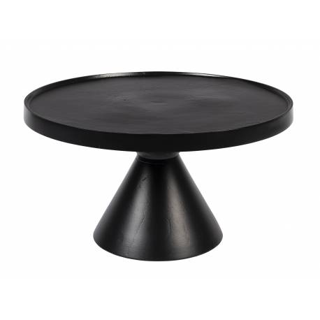 Table Basse Floss Noir Zuiver Table d'Appoint Console en Fonte d'aluminium 33x60x60cm