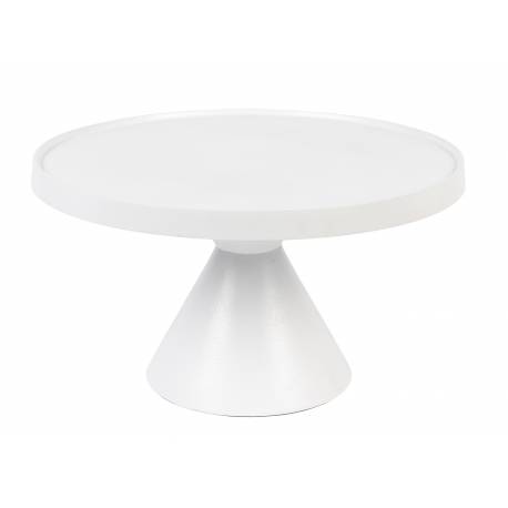 Table Basse Floss Blanc Zuiver Table d'Appoint Console en Fonte d'aluminium 33x60x60cm