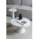Table Basse Floss Blanc Zuiver Table d'Appoint Console en Fonte d'aluminium 33x60x60cm