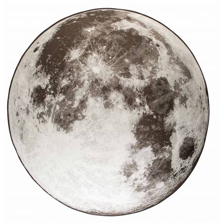 Tapis Outdoor Moon Rond Gris Pierre Zuiver Carpette de Salon en Tissu 2 Tailles