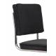 Lot de 2 Chaises Ridge Noir Zuiver Sièges Assises de Table en Tissu Nervuré 48x48x85cm