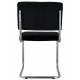 Lot de 2 Chaises Ridge Noir Zuiver Sièges Assises de Table en Tissu Nervuré 48x48x85cm