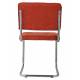Lot de 2 Chaises Ridge Orange Zuiver Sièges Assises de Table en Tissu Nervuré 48x48x85cm