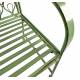 Banc Paon 2 Places Banquette de Jardin Fauteuil 2 Personnes en Métal Vert 49x92x123cm