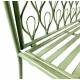 Banc Paon 2 Places Banquette de Jardin Fauteuil 2 Personnes en Métal Vert 49x92x123cm