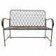Banc Paon 2 Places Banquette de Jardin Fauteuil 2 Personnes en Métal Marron 49x92x123cm
