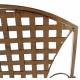Rocking Chair Louisiane Marron Chaise Fauteuil de Jardin à Bascule Intérieur Extérieur en Métal Patiné 60x80x89cm