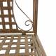Rocking Chair Double Louisiane Marron Fauteuil 2 Places Banc à Bascule Intérieur Extérieur en Métal Patiné 80x89x104,5cm